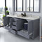 Modern Fittings Caroline Avenue 72" Double Bath Vanity with Quartz Top and Square Sinks