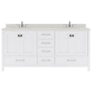 Modern Fittings Caroline Avenue 72" Double Bath Vanity with Quartz Top and Square Sinks