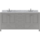 Modern Fittings Caroline Avenue 72" Double Bath Vanity with Marble Top and Round Sinks