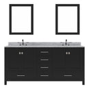 Modern Fittings Caroline Avenue 72" Double Bath Vanity with Marble Top and Round Sinks