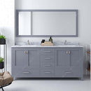 Modern Fittings Caroline Avenue 72" Double Bath Vanity with Marble Top and Round Sinks