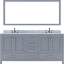 Modern Fittings Caroline Avenue 72" Double Bath Vanity with Marble Top and Round Sinks