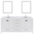 Modern Fittings Caroline Avenue 72" Double Bath Vanity with Marble Top and Round Sinks