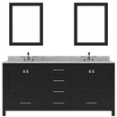 Modern Fittings Caroline Avenue 72" Double Bath Vanity with Marble Top and Square Sinks