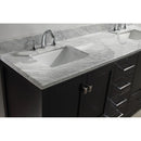 Modern Fittings Caroline Avenue 72" Double Bath Vanity with Marble Top and Square Sinks Faucets