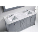 Modern Fittings Caroline Avenue 72" Double Bath Vanity with Marble Top and Square Sinks