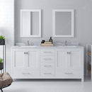 Modern Fittings Caroline Avenue 72" Double Bath Vanity with Marble Top and Square Sinks