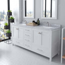 Modern Fittings Caroline Avenue 72" Double Bath Vanity with Marble Top and Square Sinks