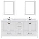 Modern Fittings Caroline Avenue 72" Double Bath Vanity with Marble Top and Square Sinks