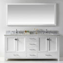 Modern Fittings Caroline Avenue 72" Double Bath Vanity with Marble Top and Square Sinks