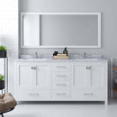 Modern Fittings Caroline Avenue 72" Double Bath Vanity with Marble Top and Square Sinks