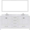 Modern Fittings Caroline Avenue 72" Double Bath Vanity with Marble Top and Square Sinks