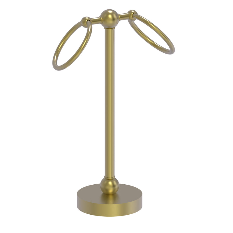 Allied Brass Vanity Top 2 Ring Guest Towel Holder GL-53-SBR