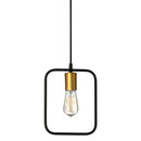 Dainolite 1 Light Pendant Matte Black & Vb Finish GMT-101P-MB-VB