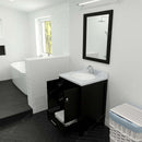 Modern Fittings Caroline Avenue 24" Single Bath Vanity with Calacatta Quartz Top and Round Sink Faucet