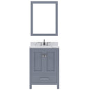 Modern Fittings Caroline Avenue 24" Single Bath Vanity with Calacatta Quartz Top and Round Sink