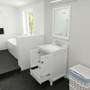 Modern Fittings Caroline Avenue 24" Single Bath Vanity with Calacatta Quartz Top and Round Sink