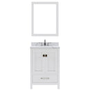 Modern Fittings Caroline Avenue 24" Single Bath Vanity with Calacatta Quartz Top and Round Sink Faucet