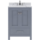 Modern Fittings Caroline Avenue 24" Single Bath Vanity with Calacatta Quartz Top and Square Sink