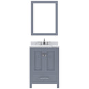 Modern Fittings Caroline Avenue 24" Single Bath Vanity with Calacatta Quartz Top and Square Sink Faucet 