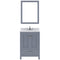 Modern Fittings Caroline Avenue 24" Single Bath Vanity with Calacatta Quartz Top and Square Sink Faucet 