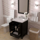 Modern Fittings Caroline Avenue 24" Single Bath Vanity with Cultured Marble Quartz Top and Round Sink Faucet 