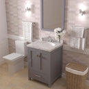 Modern Fittings Caroline Avenue 24" Single Bath Vanity with Cultured Marble Quartz Top and Round Sink