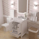 Modern Fittings Caroline Avenue 24" Single Bath Vanity with Cultured Marble Quartz Top and Round Sink