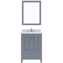 Modern Fittings Caroline Avenue 24" Single Bath Vanity with Cultured Marble Quartz Top and Square Sink Faucet