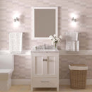 Modern Fittings Caroline Avenue 24" Single Bath Vanity with Cultured Marble Quartz Top and Square Sink