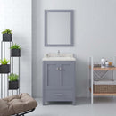 Modern Fittings Caroline Avenue 24" Single Bath Vanity with Quartz Top and Round Sink