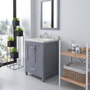 Modern Fittings Caroline Avenue 24" Single Bath Vanity with Quartz Top and Round Sink