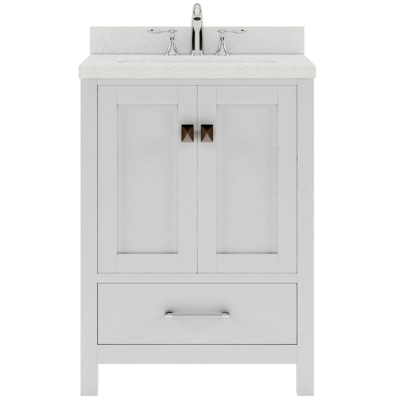 Modern Fittings Caroline Avenue 24" Single Bath Vanity with Quartz Top and Round Sink