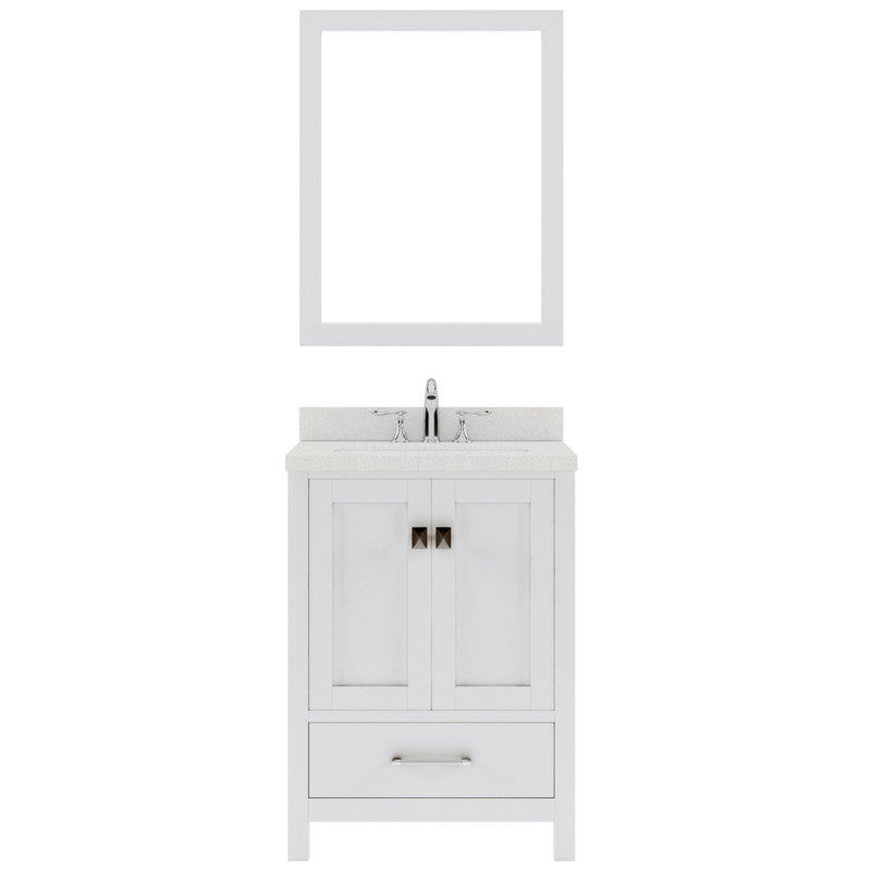 Modern Fittings Caroline Avenue 24" Single Bath Vanity with Quartz Top and Round Sink