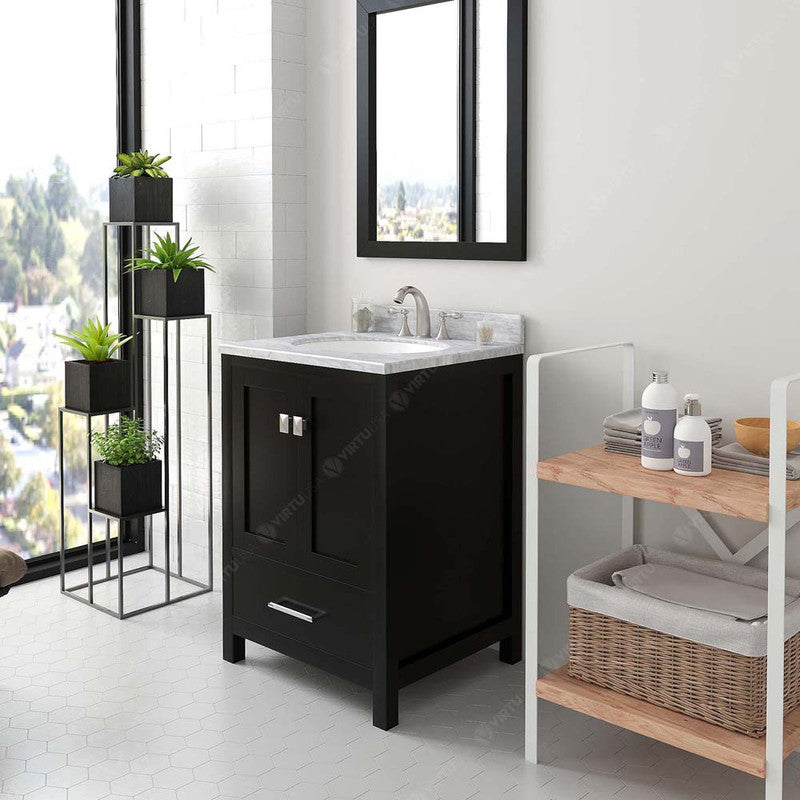 Modern Fittings Caroline Avenue 24" Single Bath Vanity with Marble Top and Round Sink