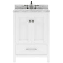 Modern Fittings Caroline Avenue 24" Single Bath Vanity with Marble Top and Round Sink