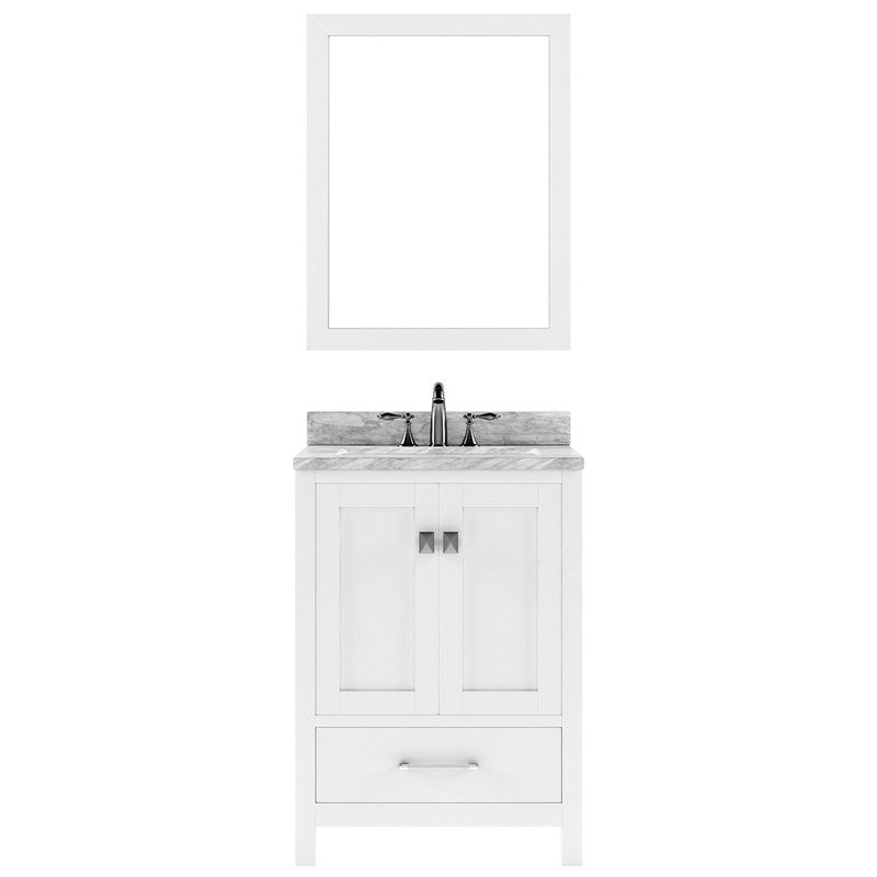 Modern Fittings Caroline Avenue 24" Single Bath Vanity with Marble Top and Round Sink