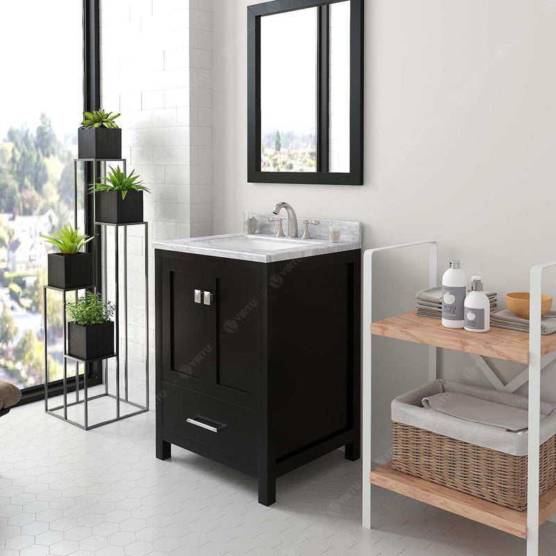 Modern Fittings Caroline Avenue 24" Single Bath Vanity with Marble Top and Square Sink