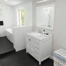 Modern Fittings Caroline Avenue 36" Single Bath Vanity with Calacatta Quartz Top and Round Sink