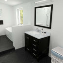 Modern Fittings Caroline Avenue 36" Single Bath Vanity with Calacatta Quartz Top and Square Sink Faucet