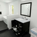 Modern Fittings Caroline Avenue 36" Single Bath Vanity with Calacatta Quartz Top and Square Sink Faucet