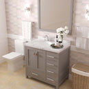 Modern Fittings Caroline Avenue 36" Single Bath Vanity with Cultured Marble Quartz Top and Round Sink