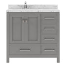 Modern Fittings Caroline Avenue 36" Single Bath Vanity with Cultured Marble Quartz Top and Round Sink