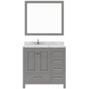 Modern Fittings Caroline Avenue 36" Single Bath Vanity with Cultured Marble Quartz Top and Round Sink Faucet