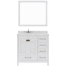 Modern Fittings Caroline Avenue 36" Single Bath Vanity with Cultured Marble Quartz Top and Round Sink