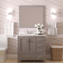 Modern Fittings Caroline Avenue 36" Single Bath Vanity with Cultured Marble Quartz Top and Square Sink