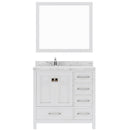 Modern Fittings Caroline Avenue 36" Single Bath Vanity with Cultured Marble Quartz Top and Square Sink