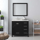 Modern Fittings Caroline Avenue 36" Single Bath Vanity with Quartz Top and Round Sink