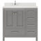 Modern Fittings Caroline Avenue 36" Single Bath Vanity with Quartz Top and Square Sink