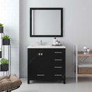 Modern Fittings Caroline Avenue 36" Single Bath Vanity with Quartz Top and Square Sink Faucet